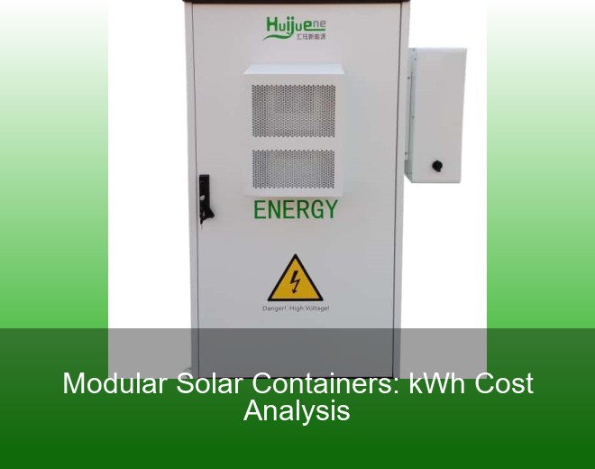 Modular Solar Containers: kWh Cost Analysis
